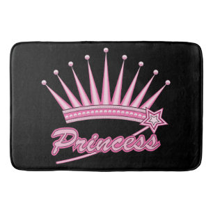 Pink Princess Crown Bath Mat
