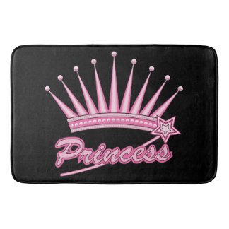 Pink Princess Crown Bath Mat