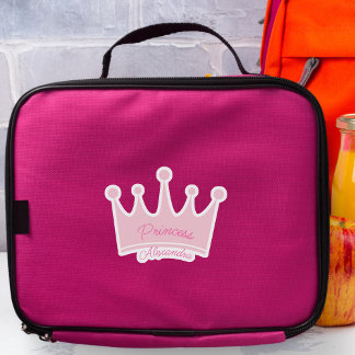 Pink Princess Crown Custom Name Contour-Cut