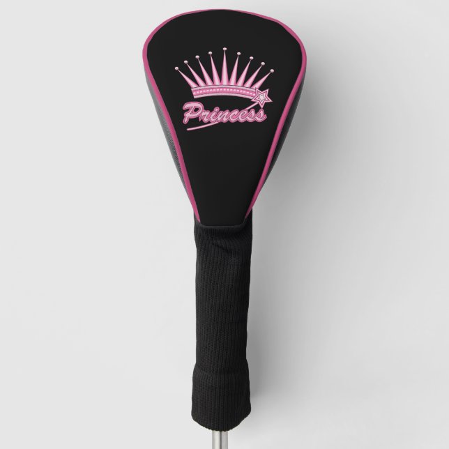 Pink Princess Crown Golf Head Cover (Front)
