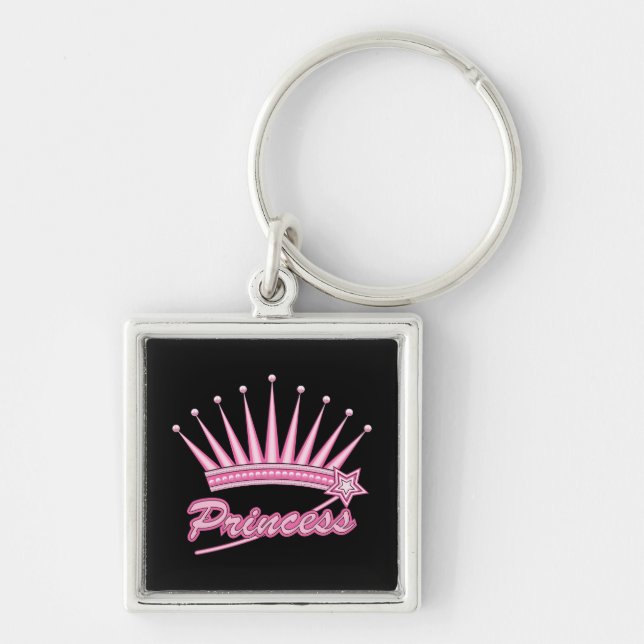 Pink Princess Crown Key Ring (Front)