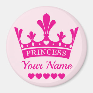 Pink Princess Crown Magnet
