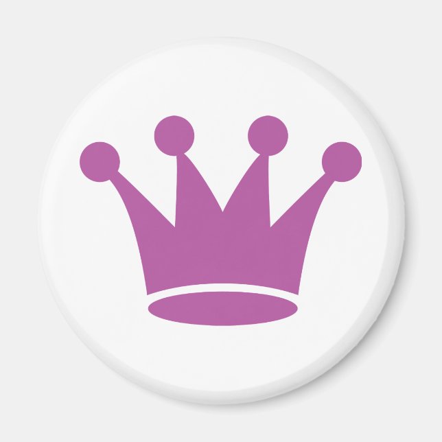 pink princess crown magnet (Front)