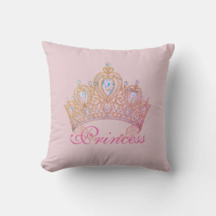Pink Princess Crown Pillow