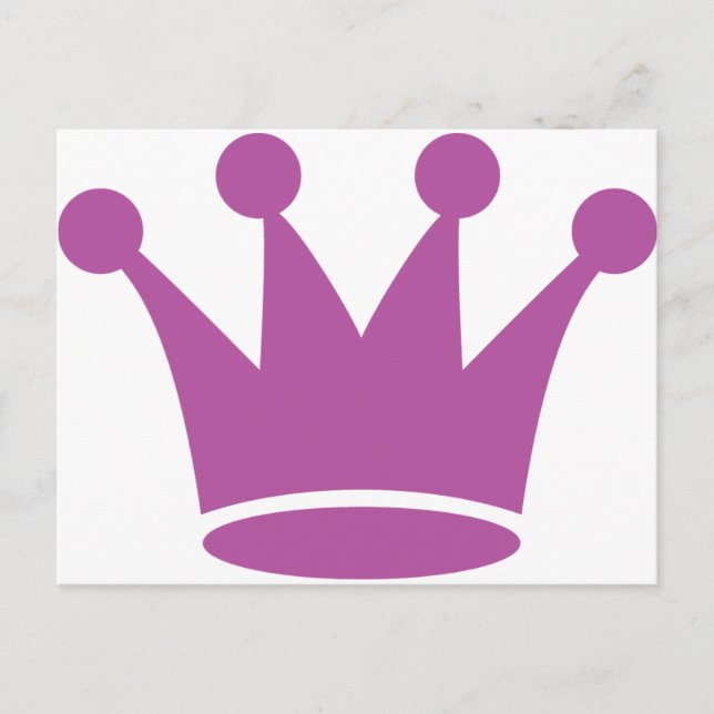 pink princess crown postcard (Front)