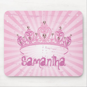 Pink Princess Crown Tiara Personalised Mousepad