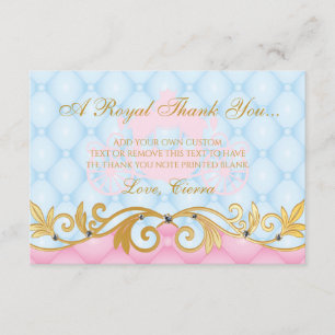 Pink Princess, Elegant Thank You Cards