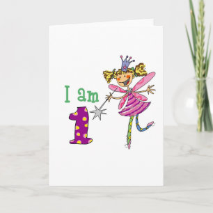 Pink princess fairy (age 1) card