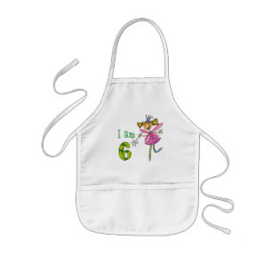 Pink princess fairy kids apron