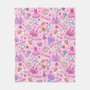 Pink Princess Fleece Blanket, Medium Blanket