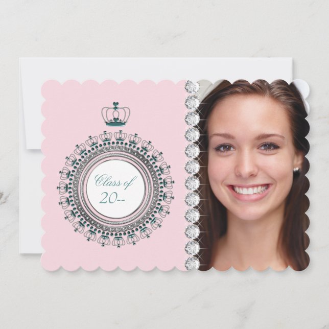 Pink Princess Graduation Announcements (Front)