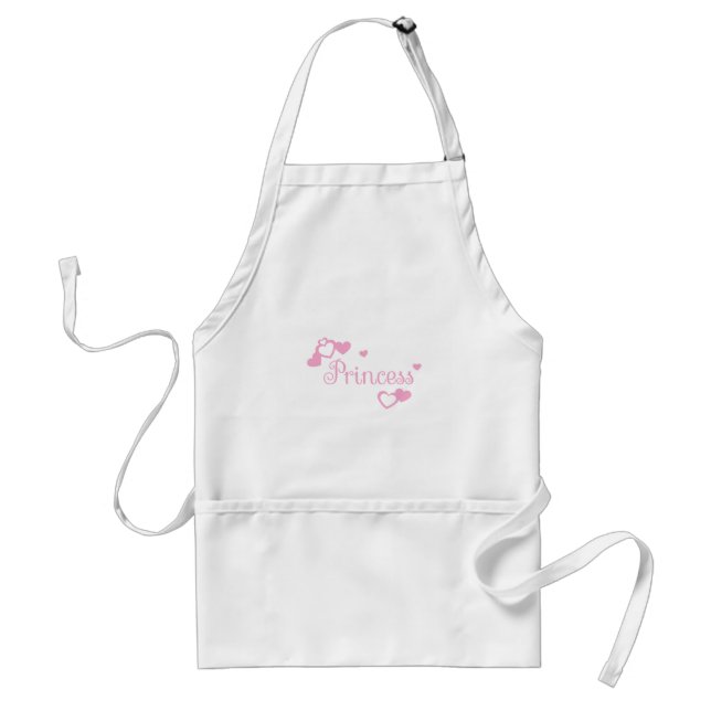 Pink Princess Hearts Standard Apron (Front)