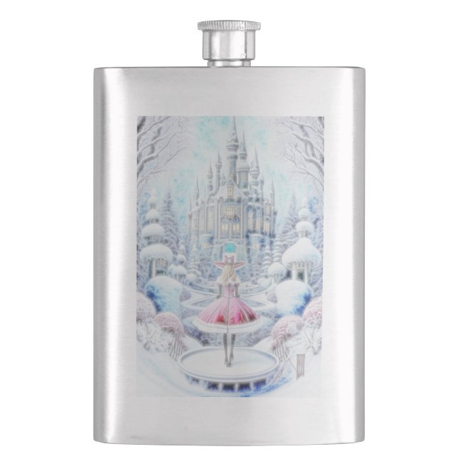 Pink Princess Hip Flask (Front)