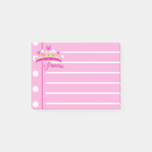 Pink Princess lined Post-it Notes