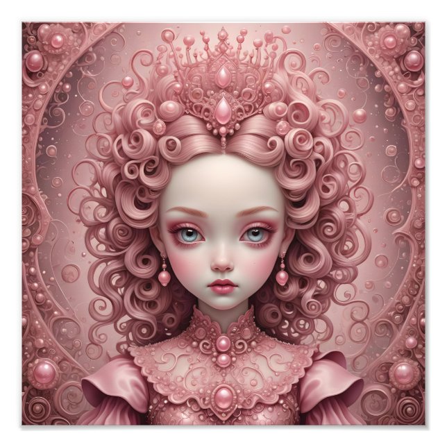 Pink Princess Mark Ryden Style Art Poster Print (Front)
