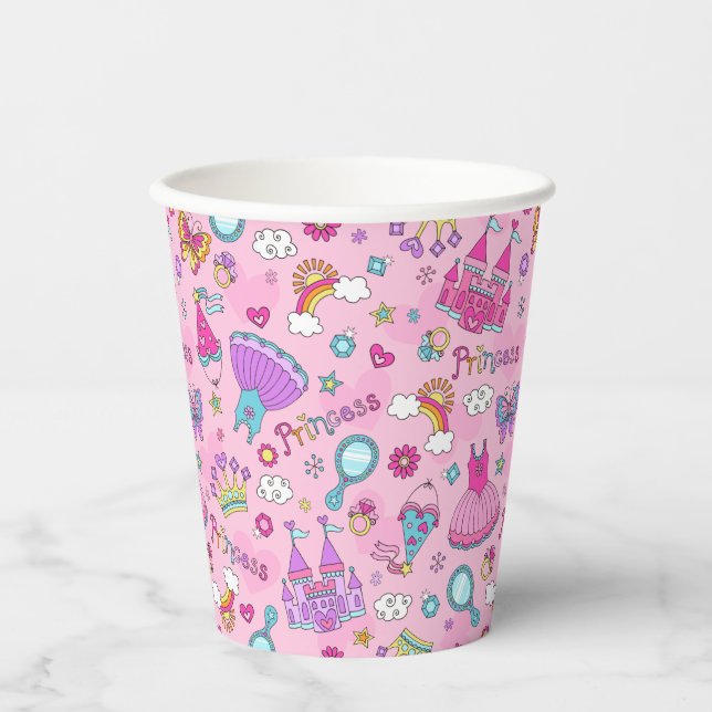 Pink Princess Paper cup (Front)