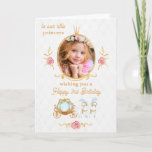 Pink Princess Photo Birthday Greeting Card<br><div class="desc">Pink Princess Photo Birthday Greeting Card. Customise it for your grandson or add their name for a personalised touch. Perfect for kids,  this whimsical card brings joyful wishes and a sense of wonder to their birthday celebration. Make their day unforgettable!</div>