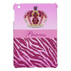 Pink Princess Printed Crown & Zebra Glitter