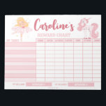 Pink Princess Reward Chart Personalised Name Tasks Notepad<br><div class="desc">Add your own tasks on Zazzle editor or leave them blank to write in new tasks on each of your pages. You decide :) Personalised rewards can be added as well or delete them and write them in as needed. Completely customisable to your needs! When you shop at Graphic Love...</div>