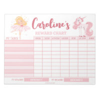 Pink Princess Reward Chart Personalised Name Tasks
