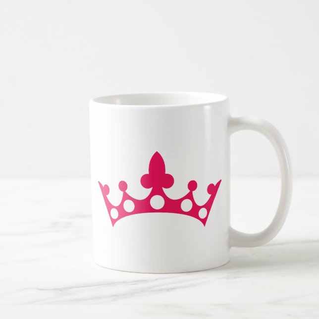 Pink Princess Tiara Coffee Mug (Right)