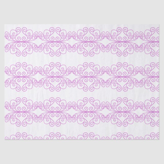 Pink Princess Tiara Crown Girl Birthday Gift Wrap Tissue Paper (Front)