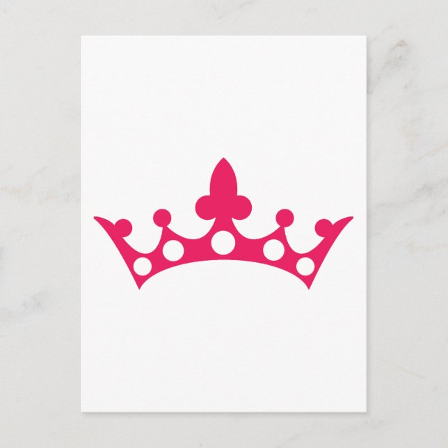 Pink Princess Tiara Postcard (Front)