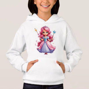 Pink Princess With Magical Wand And Tiara