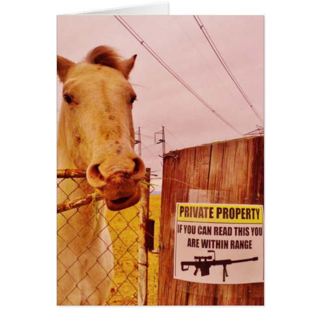 Pink Private Property Horse (Front)