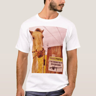 Pink Private Property Horse T-Shirt