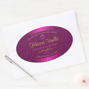 Pink Product Labels Gold Soft Glitter Rose Graphic