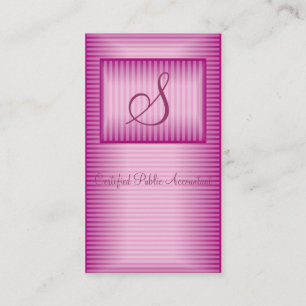Pink Professional Profile Business Card