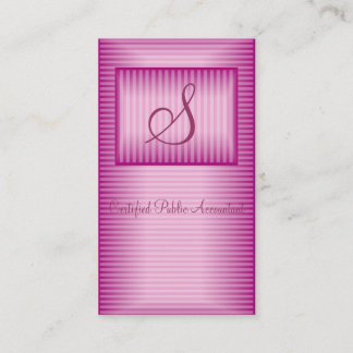 Pink Professional Profile Business Card