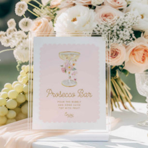 Pink Prosecco Bar Bridal Shower Sign
