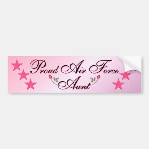 Pink & Proud Air Force Aunt Bumper Sticker