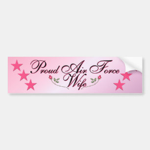 Pink & Proud Air Force Wife Bumper Sticker