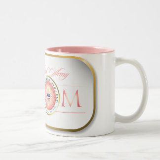 Pink Proud Army Mum Two-Tone Coffee Mug