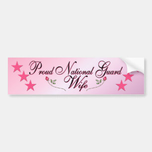 Pink & Proud National Guard Wife Bumper Sticker