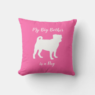 Pink Pug Dog Theme Party Celebration Cushion