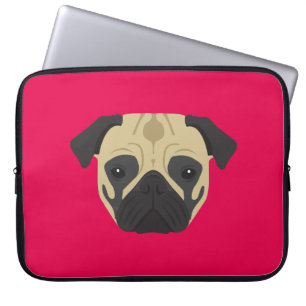 Pink Pug Laptop Sleeve
