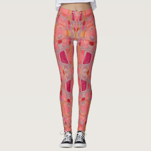 Pink Pulse Optical Pattern Leggings