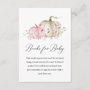 Pink Pumpkin Baby Shower Book for Baby Enclosure C