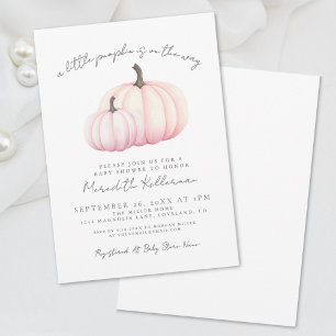 Pink Pumpkin Baby Shower Invitation