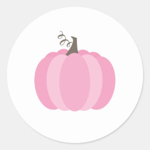 Pink Pumpkin Classic Round Sticker