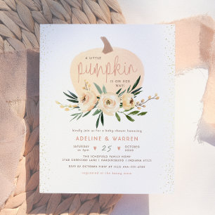 Pink Pumpkin Couples Baby Shower Pink Gold Budget