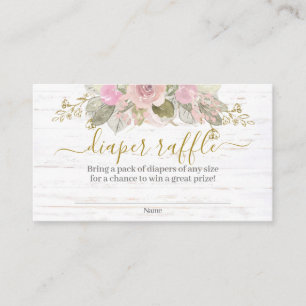 Pink Pumpkin Diaper Raffle Enclosure Card