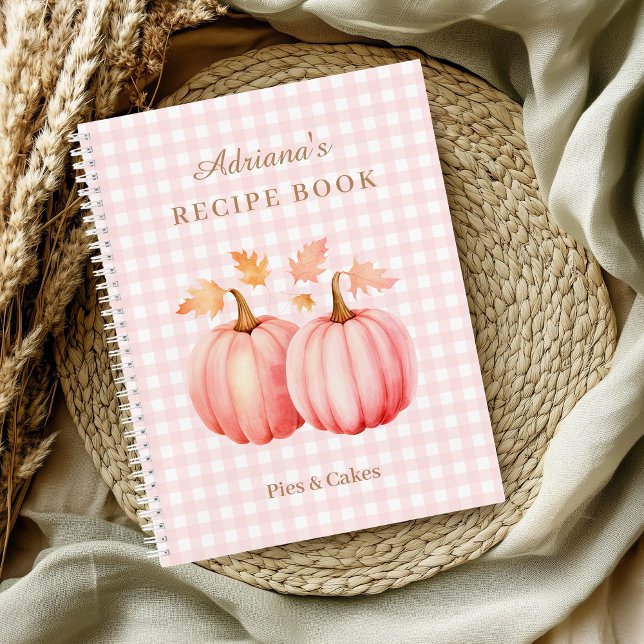 Pink Pumpkin Gingham Bakery Recipe Notebook (Pink Pumpkin Gingham Bakery Recipe Notebook)