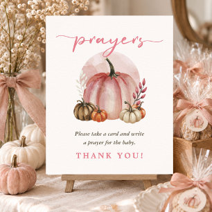 Pink Pumpkin Girl Shower Prayers For Baby Sign