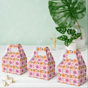 Pink Pumpkin Halloween Pattern Favour Boxes