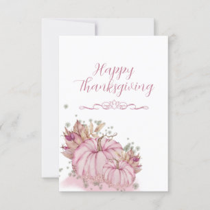 PINK Pumpkin Harvest - Flat Table Card
